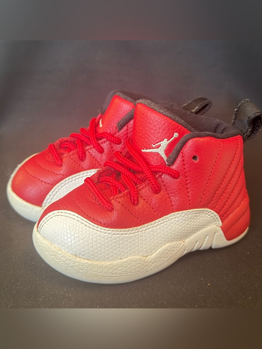 Air Jordan 12 Retro TD Gym Red 6C Baby Shoes